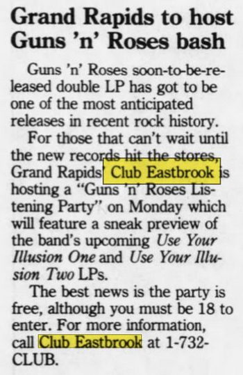 Eastbrook Theatre (The Orbit Room, Club Eastbrook) - Sept 1991 Article (newer photo)
